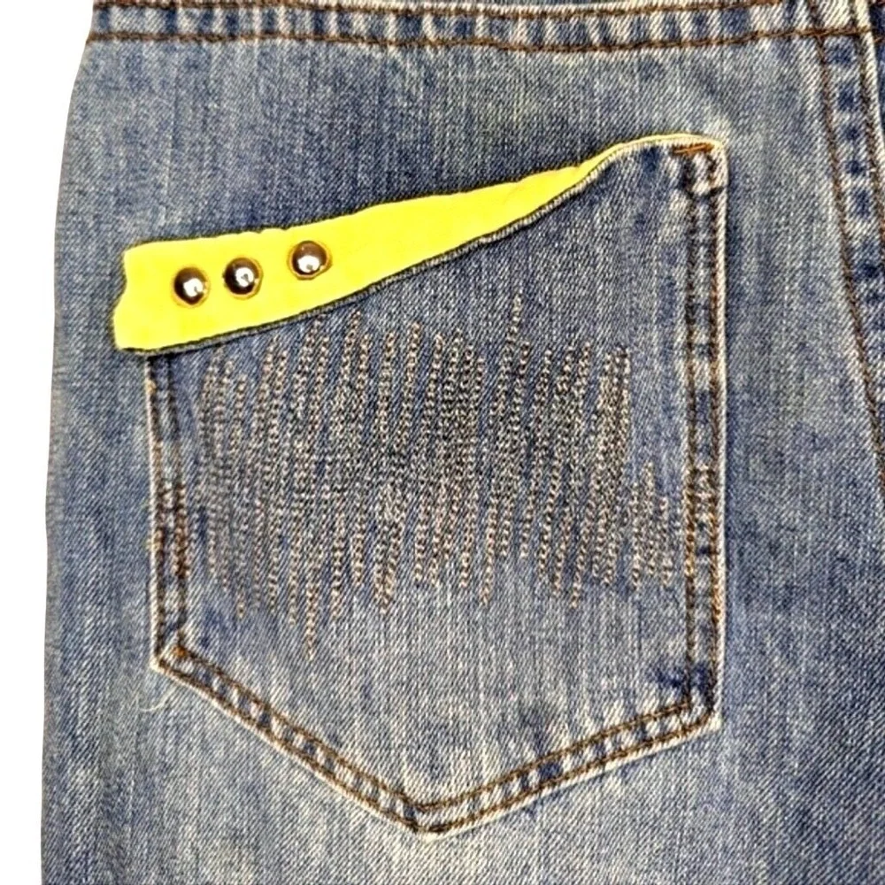 B-Eight J&Wear Mens Graphic‎ Print Accent Denim Jeans Streetwear 32 Waist